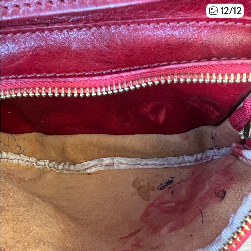 Floto Blood Red Leather Backpack